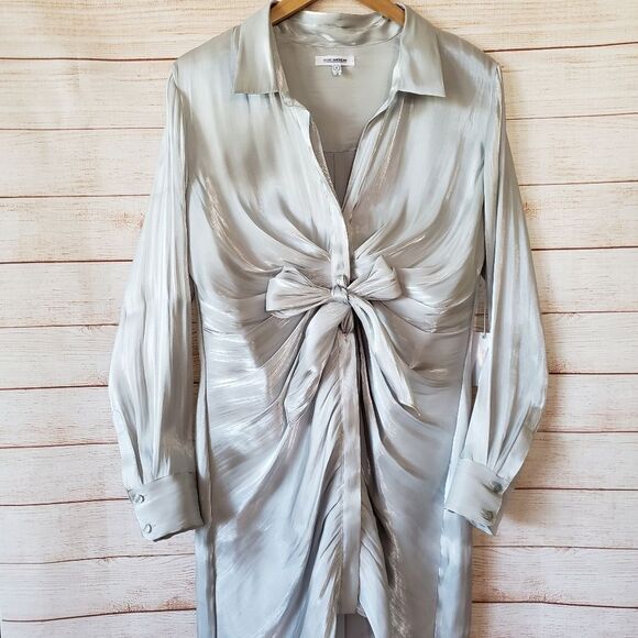 NWT Good American The After Party Shimmer Button Front Dress Stunning! - Picture 5 of 12